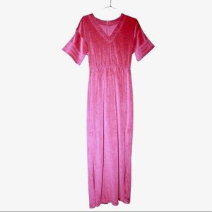 Vintage e-Stewart USA Terry Cloth Maxi Dress 🌵Small
